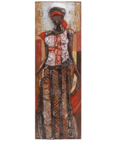 Empire Art Direct Elegance Mixed Media Iron Hand Painted Dimensional Wall Art, 60" X 20" X 2.8" In Brown