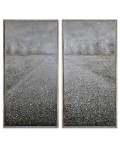 Empire Art Direct Pebble Road Textured Metallic Hand Painted Wall Art By Martin Edwards, 48" X 24" X 1.5" In Multi