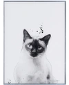 EMPIRE ART DIRECT SIAMESE PET PAINTINGS ON REVERSE PRINTED GLASS ENCASED WITH A GUNMETAL ANODIZED FRAME WALL ART, 24" 