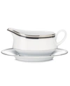 Noritake Dinnerware, Austin Platinum Gravy With Tray In Black