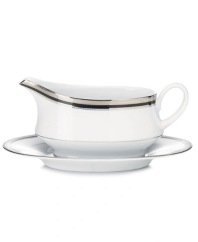 Noritake Dinnerware, Austin Platinum Gravy With Tray In Black