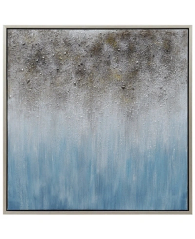 Empire Art Direct Blue Shadow Textured Metallic Hand Painted Wall Art By Martin Edwards, 36" X 36" X 1.5" In Multi