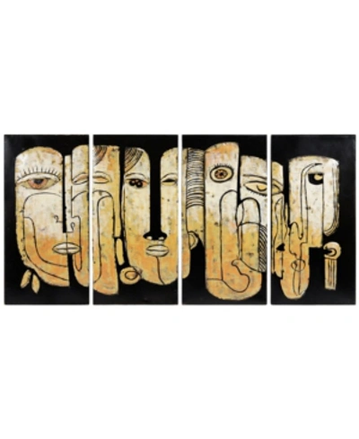 Empire Art Direct Totem Poles Mixed Media Iron Hand Painted Dimensional Wall Art, 32" X 16" X 1.6" In Brown
