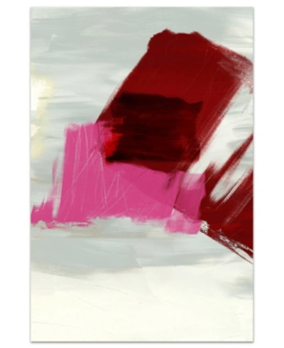 Empire Art Direct Magenta Abstract 1 Frameless Free Floating Tempered Glass Panel Graphic Abstract Wall Art, 48" X 32" In Pink