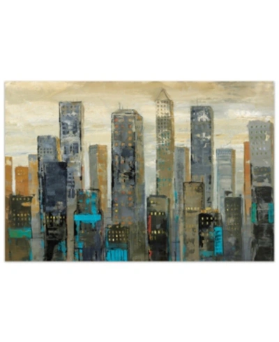 Empire Art Direct Urban Lights I Frameless Free Floating Tempered Art Glass Wall Art By Ead Art Coop, 48" X 32" X 0.2" In Gray