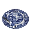 Spode Blue Italian Cheese Plate & Knife 2-piece Set In Blue