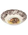 Spode Woodland Turkey Daisy Serving Bowl In Brown