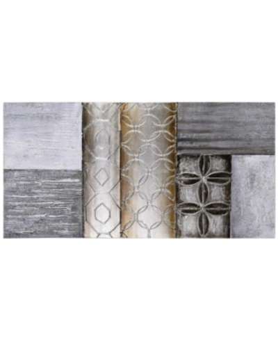 Empire Art Direct Stacked 1 Textured Metallic Hand Painted Wall Art By Martin Edwards, 30" X 60" X 2" In Multi
