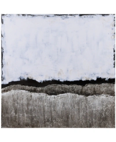 Empire Art Direct White Atmosphere Textured Metallic Hand Painted Wall Art By Martin Edwards, 48" X 48" X 2" In Multi