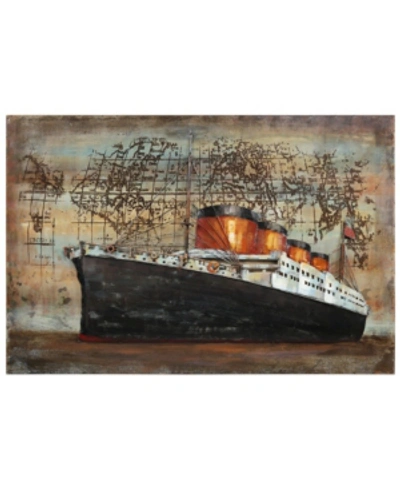 Empire Art Direct Ship Mixed Media Iron Hand Painted Dimensional Wall Art, 32" X 48" X 2.4" In Gray