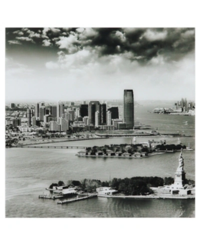 Empire Art Direct New York Skyline A Frameless Free Floating Tempered Glass Panel Graphic Wall Art, 36" X 36" X 0.2" In Gray