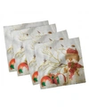 AMBESONNE CHRISTMAS SET OF 4 NAPKINS, 18" X 18"