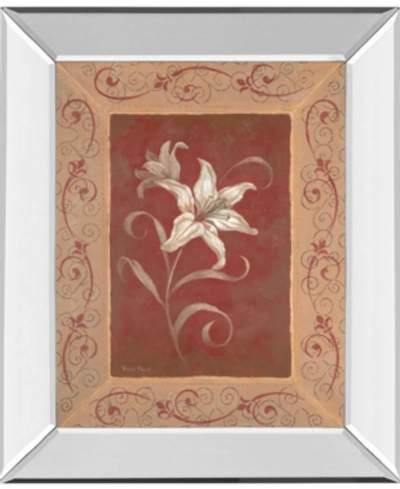 Classy Art Amanda's Lily By Vivian Flasch Mirror Framed Print Wall Art In Red