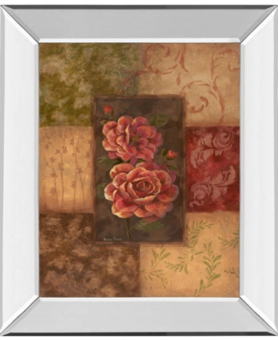 Classy Art Camellias On Chocolate By Vivian Flasch Mirror Framed Print Wall Art In Red