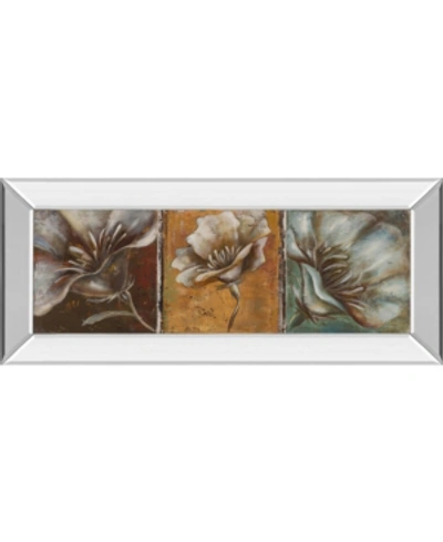 Classy Art The Three Poppies I By Patricia Pinto Mirror Framed Print Wall Art In Brown