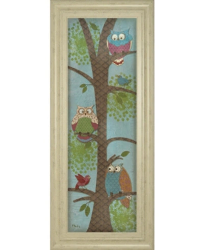 Classy Art Fantasy Owls Panel Il By Paul Brent Framed Print Wall Art In Blue
