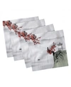 Ambesonne Asian Set Of 4 Napkins, 12" X 12" In White