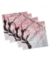 AMBESONNE FLORAL SET OF 4 NAPKINS, 12" X 12"