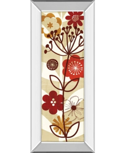 Classy Art Floral Pop Panel Il By Mo Mullan Mirror Framed Print Wall Art In Red