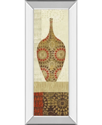 Classy Art Spice Stripe Vessels Panel Iii By Wild Apple Portfolio Mirror Framed Print Wall Art In Tan