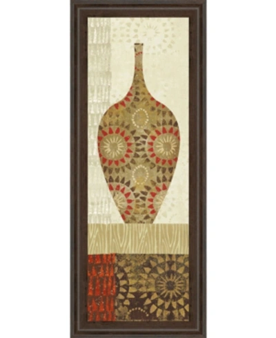 Classy Art Spice Stripe Vessels Panel Iii By Wild Apple Portfolio Framed Print Wall Art In Tan