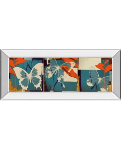 Classy Art Butterflies Viola By Noah Mirror Framed Print Wall Art In Blue