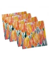 AMBESONNE TULIP SET OF 4 NAPKINS, 12" X 12"