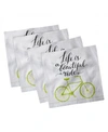 Ambesonne Bicycle Set Of 4 Napkins, 12" X 12" In Multi