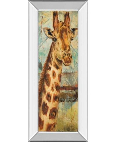 Classy Art New Safari On Teal I By Patricia Pinto Mirror Framed Print Wall Art In Brown