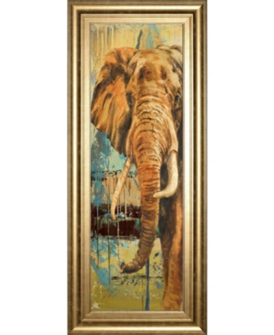 Classy Art New Safari On Teal Il By Patricia Pinto Framed Print Wall Art In Brown