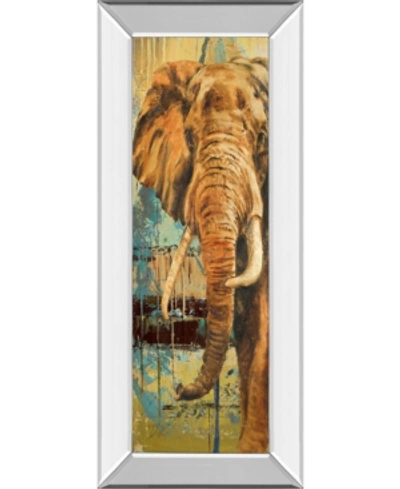 Classy Art New Safari On Teal Il By Patricia Pinto Mirror Framed Print Wall Art In Brown