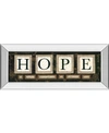 CLASSY ART HOPE BY ANNE LAPOINT MIRRORED FRAMED PRINT WALL ART