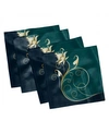 AMBESONNE FLORAL SET OF 4 NAPKINS, 12" X 12"