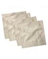 Ambesonne Swirl Leaves Set Of 4 Napkins, 12" X 12" In Cream