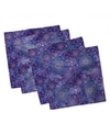 AMBESONNE SNOWFLAKES XMAS SET OF 4 NAPKINS, 12" X 12"