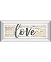 Classy Art Love By Marla Rae Mirror Framed Print Wall Art In White