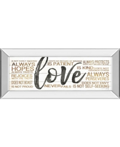 Classy Art Love By Marla Rae Mirror Framed Print Wall Art In White