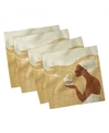 AMBESONNE AFRICAN SET OF 4 NAPKINS, 12" X 12"