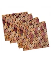Ambesonne Wine Set Of 4 Napkins, 12" X 12" In Mustard