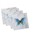 AMBESONNE SWALLOWTAIL BUTTERFLY SET OF 4 NAPKINS, 12" X 12"