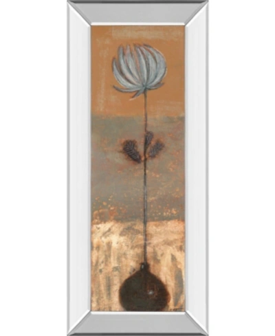 Classy Art Solitary Flower I By Norman Wyatt Mirror Framed Print Wall Art In Gray