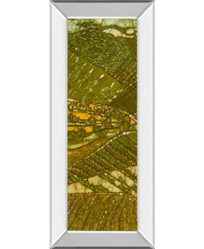 Classy Art Vineyard Batik I By Andrea Davis Mirror Framed Print Wall Art In Green