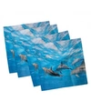 AMBESONNE DOLPHIN SET OF 4 NAPKINS, 12" X 12"