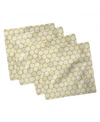 AMBESONNE HEXAGONAL COMB SET OF 4 NAPKINS, 12" X 12"