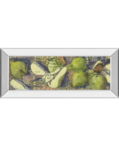 Classy Art Sparkling Pears I By Silvia Rutledge Mirror Framed Print Wall Art In Green