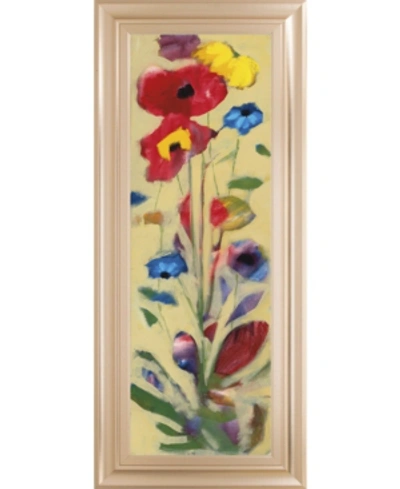 Classy Art Wildflower I By Jennifer Zybala Framed Print Wall Art In Red