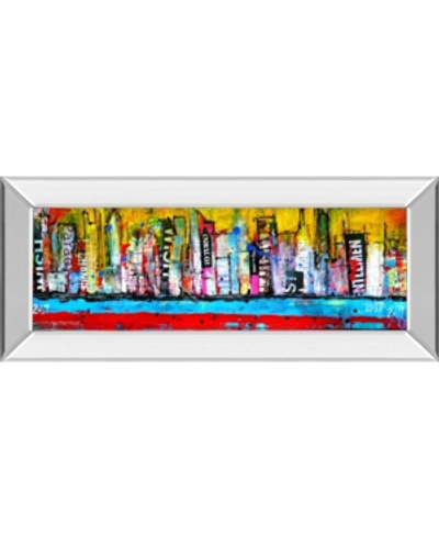 Classy Art Skyline By Erin Ashley Mirror Framed Print Wall Art In Blue