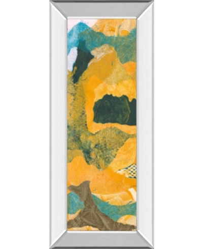 Classy Art Mountain Shapes I By Carolyn Roth Mirror Framed Print Wall Art, 18" X 42" In Orange