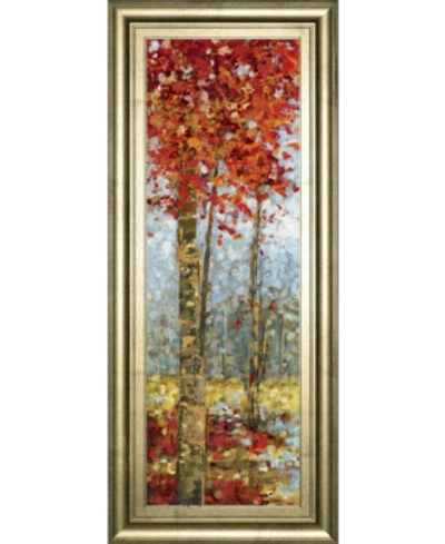Classy Art Crimson Woods I By Carmen Dolce Framed Print Wall Art, 18" X 42" In Red