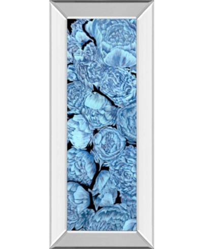Classy Art Blue Peonies I By Melissa Wang Mirror Framed Print Wall Art, 18" X 42"